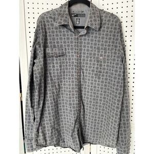 Hause of Howe Men's XL Gray Black Western‎ Snap Front Long Sleeve Shirt